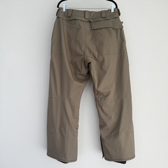 Homeschool Snowboard Pants Mens Medium Tan Ski Cargo Lined Waterproof - Picture 8 of 15
